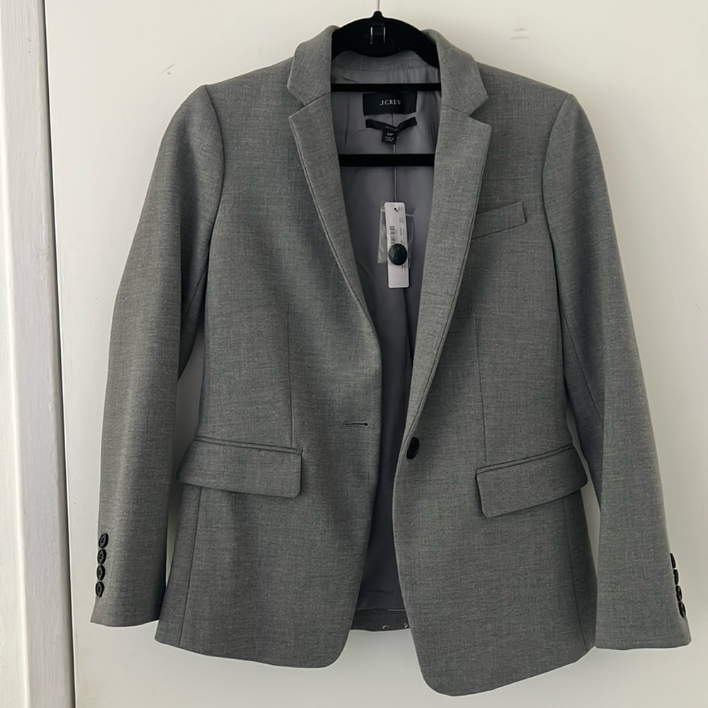 J.Crew Grey Regent blazer 0P brand new